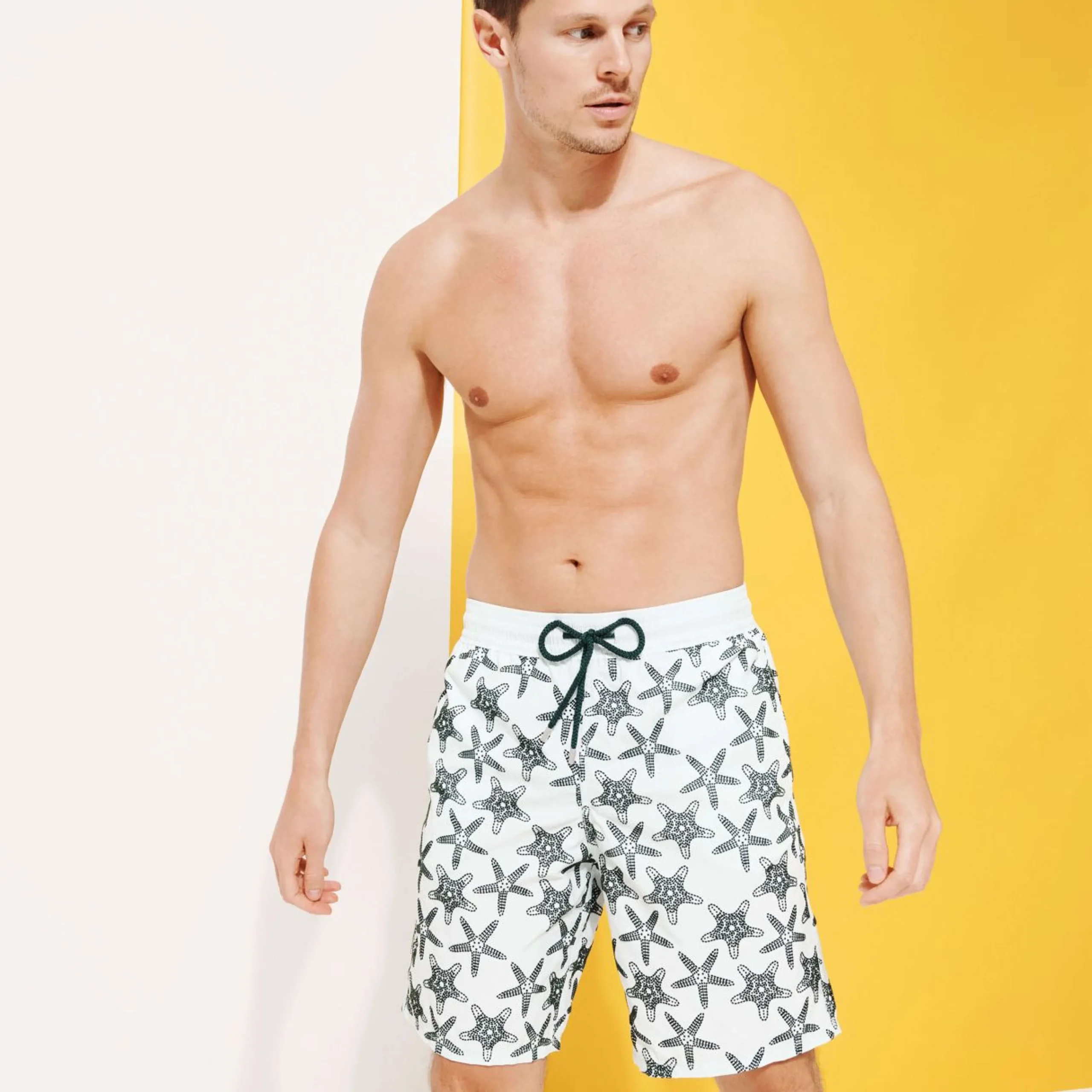 Homme Vilebrequin Le Long^Maillot De Bain Long Stretch Homme Starfish Dance Flocke
