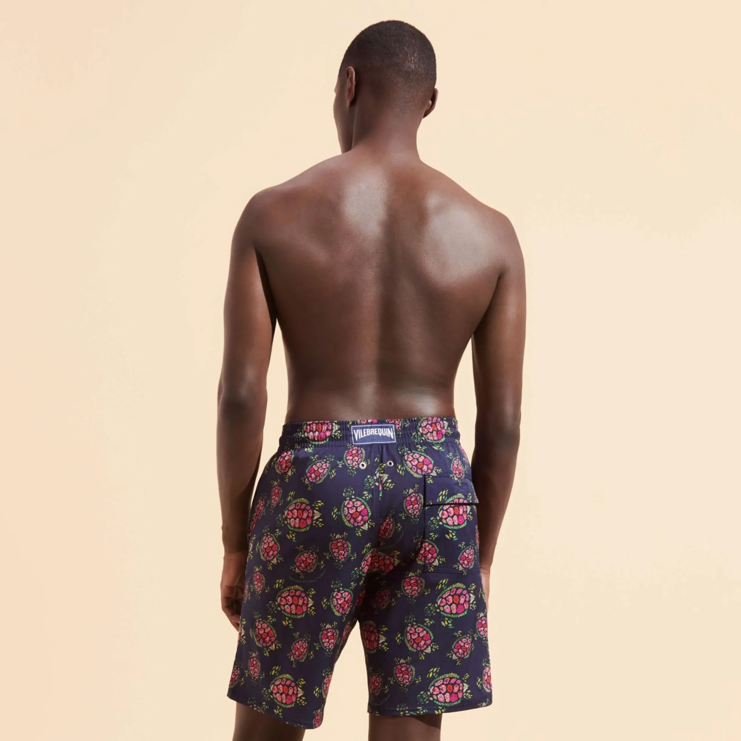 Homme Vilebrequin Le Long^Maillot De Bain Long Stretch Homme Provencal Turtles