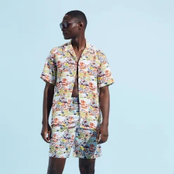 Homme Vilebrequin Le Long^Maillot De Bain Long Ultra-Leger Et Pliable Homme Fish Family