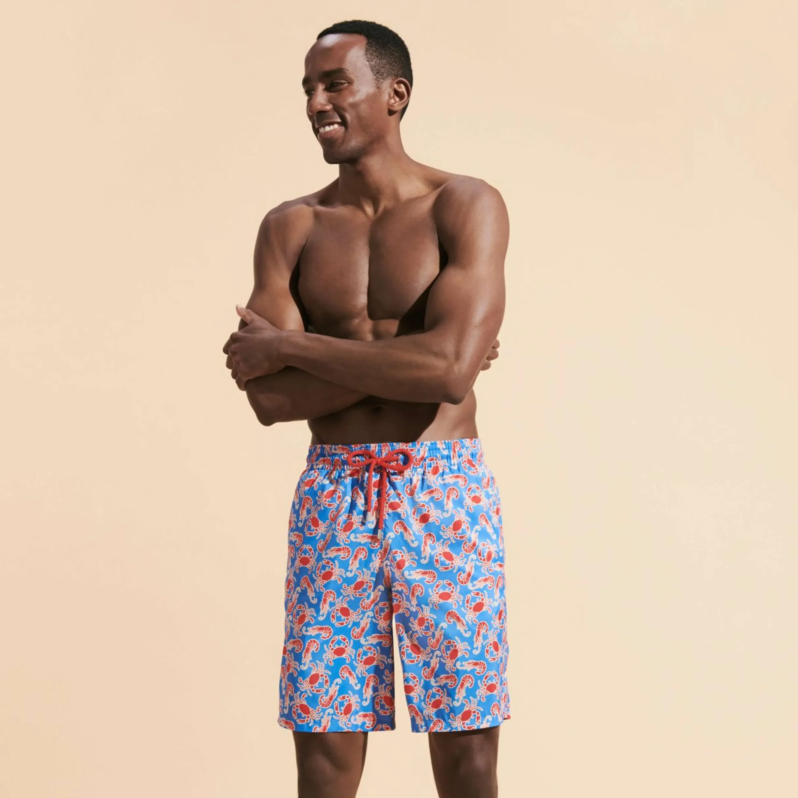 Homme Vilebrequin Le Père & Fils^Maillot De Bain Long Ultra-Leger Et Pliable Homme Crabs & Shrimps