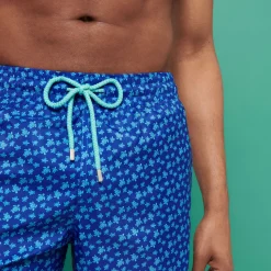 Homme Vilebrequin Le Long^Maillot De Bain Ultra-Leger Et Pliable Homme Long Micro Ronde Des Tortues