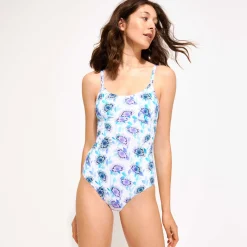 Femme Vilebrequin Une Pièce^Maillot De Bain Une Pièce Decollete Arrondi Femme Flash Flowers