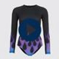 Femme Vilebrequin T-Shirts Anti Uv^Maillot De Bain Une Pièce Manches Longue Anti Uv Femme Hot Rod 360° - X Sylvie Fleury