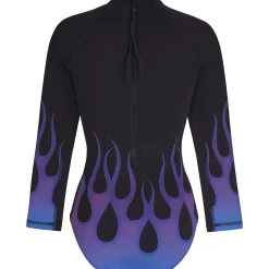 Femme Vilebrequin T-Shirts Anti Uv^Maillot De Bain Une Pièce Manches Longue Anti Uv Femme Hot Rod 360° - X Sylvie Fleury