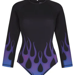 Femme Vilebrequin T-Shirts Anti Uv^Maillot De Bain Une Pièce Manches Longue Anti Uv Femme Hot Rod 360° - X Sylvie Fleury
