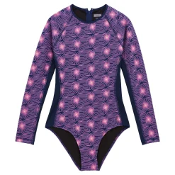 Femme Vilebrequin T-Shirts Anti Uv^Maillot De Bain Une Pièce Manches Longues Anti-Uv Femme Hypno Shell