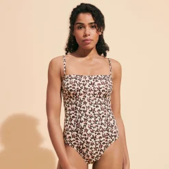 Femme Vilebrequin Une Pièce^Maillot De Bain Une Pièce Bustier Femme Turtles Leopard
