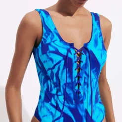 Femme Vilebrequin Une Pièce^Maillot De Bain Une Pièce A Nouer Femme Les Draps Froisses
