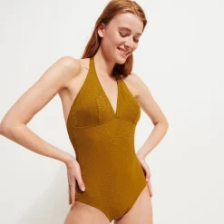 Femme Vilebrequin Une Pièce^Maillot De Bain Une Pièce Femme Plumes Jacquard