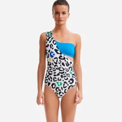 Femme Vilebrequin Une Pièce^Maillot De Bain Une Pièce Asymetrique Leopard Femme Bandeau - X Jcc+ - Edition Limitee