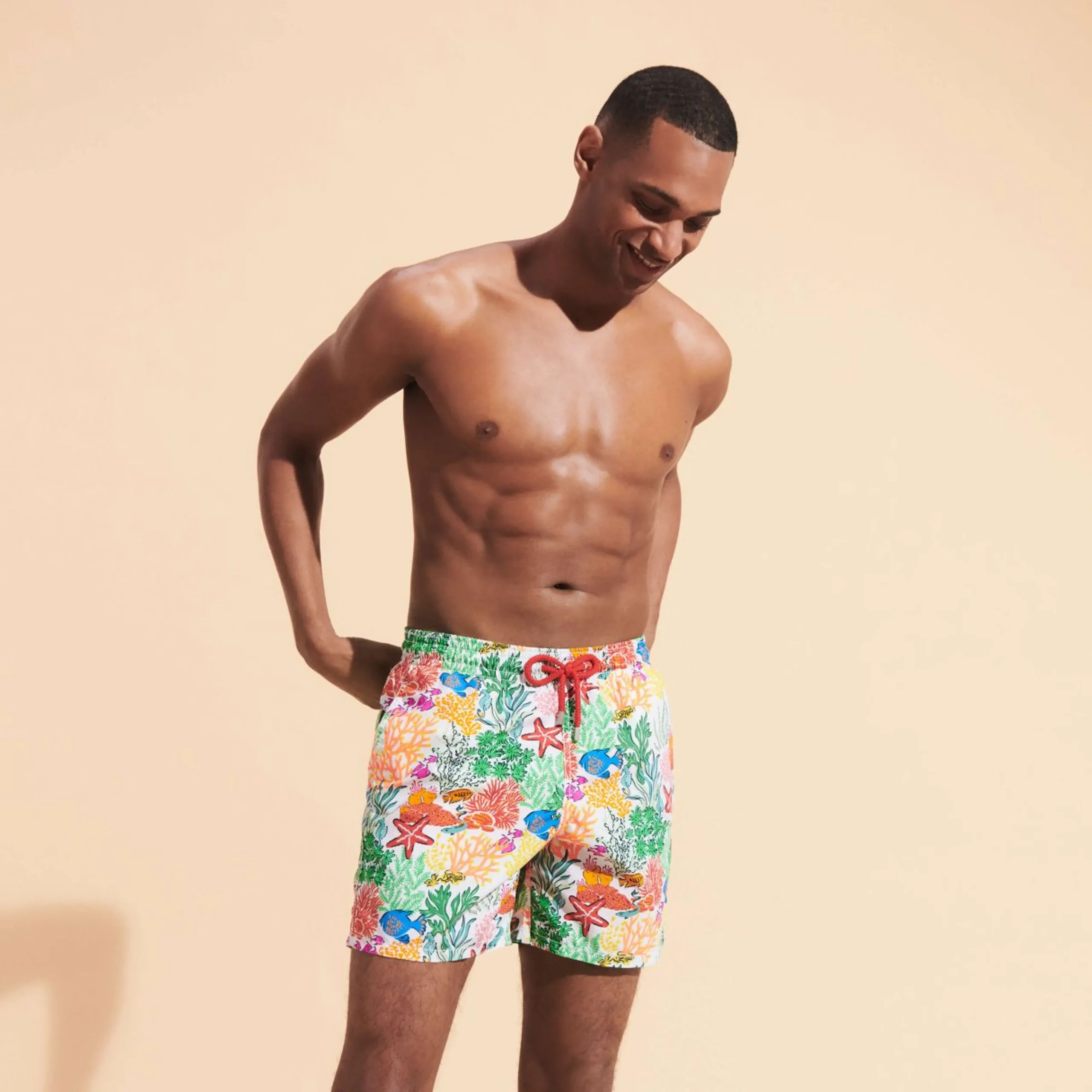 Homme Vilebrequin L'Iconique Moorea^Men Swim Trunks Fond Marins Multicolores