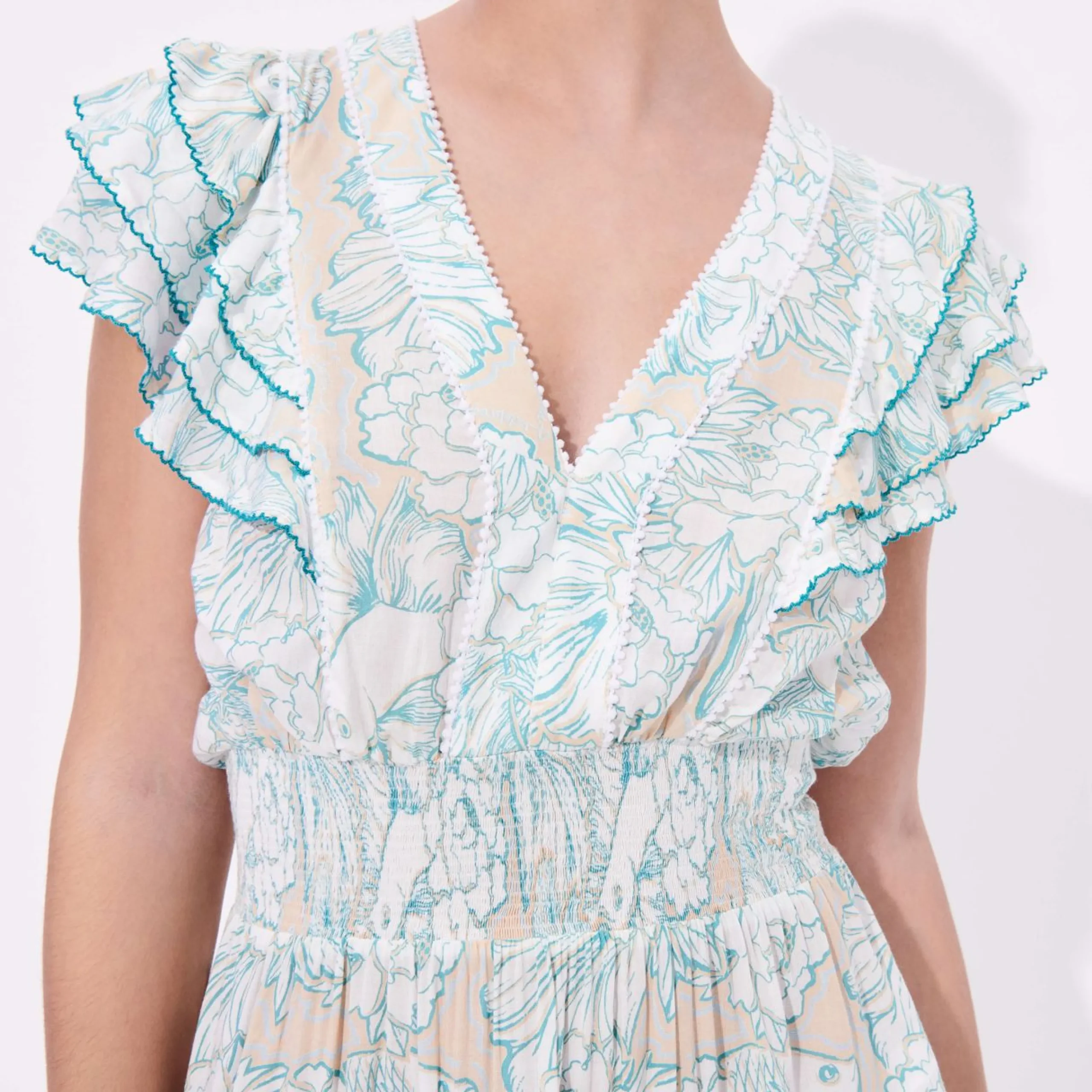 Femme Vilebrequin Robes^Mini Robe Femme Hidden Fishes - X Poupette St Barth