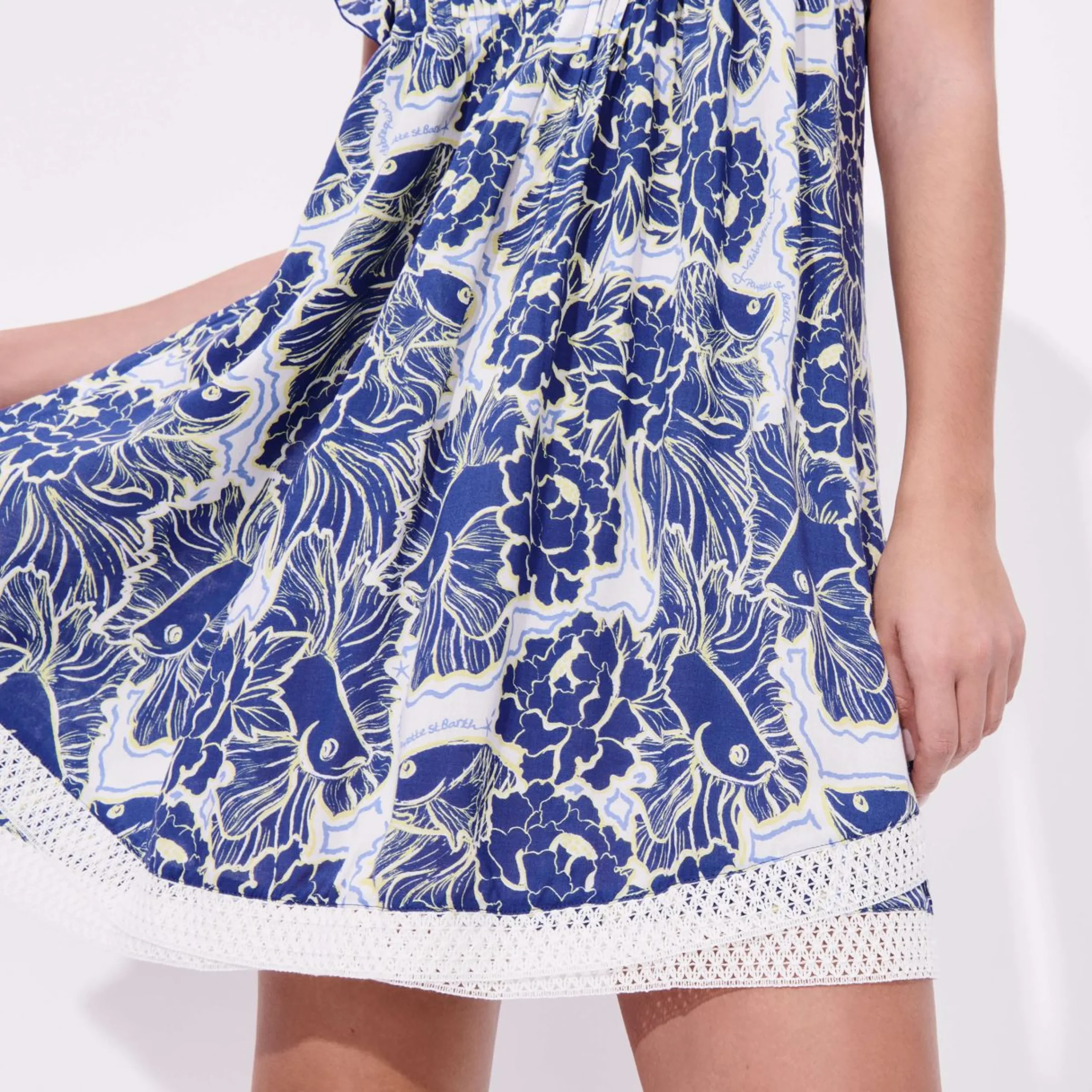 Femme Vilebrequin Robes^Mini Robe Femme Hidden Fishes- X Poupette St Barth
