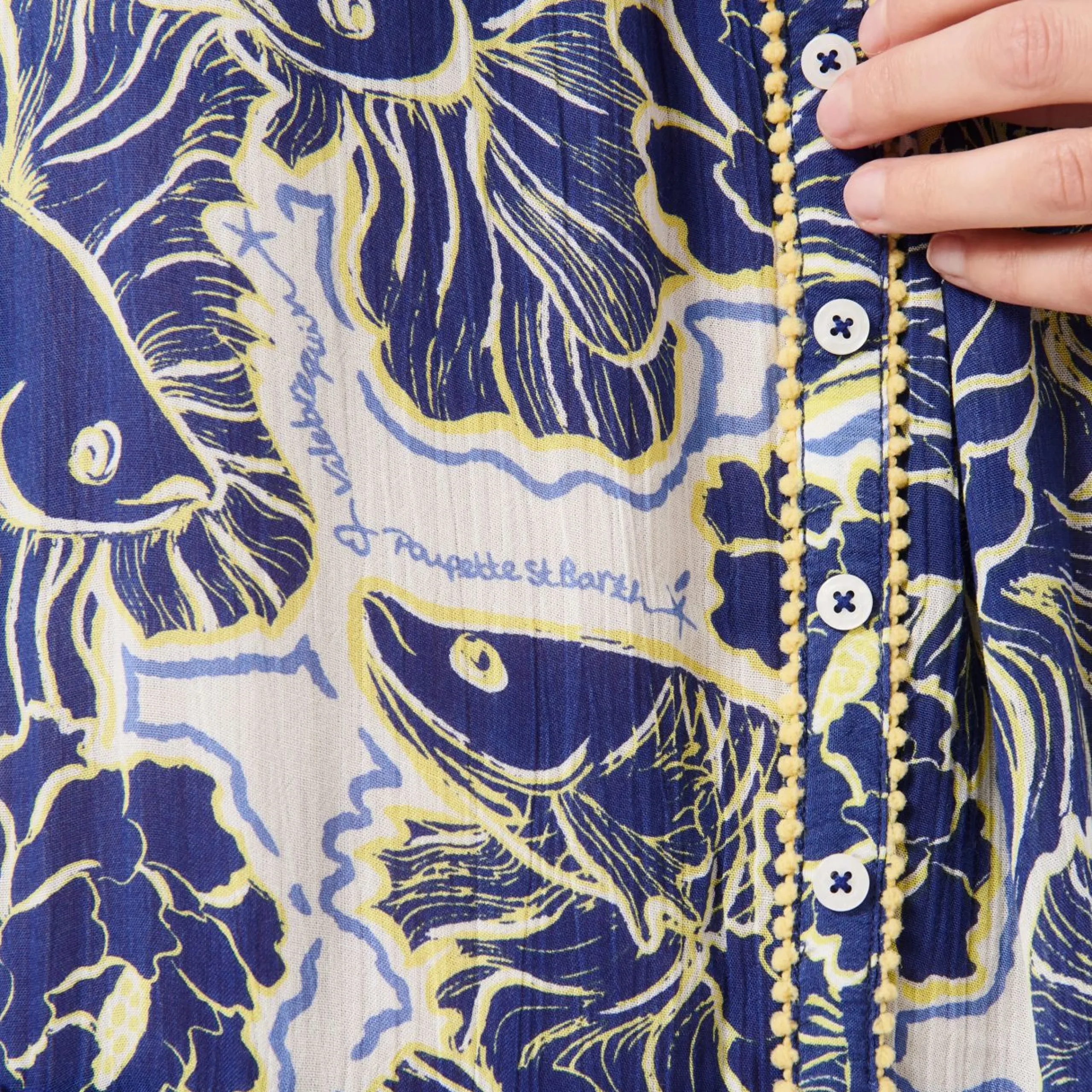 Femme Vilebrequin Robes^Mini Robe Femme Hidden Fishes- X Poupette St Barth