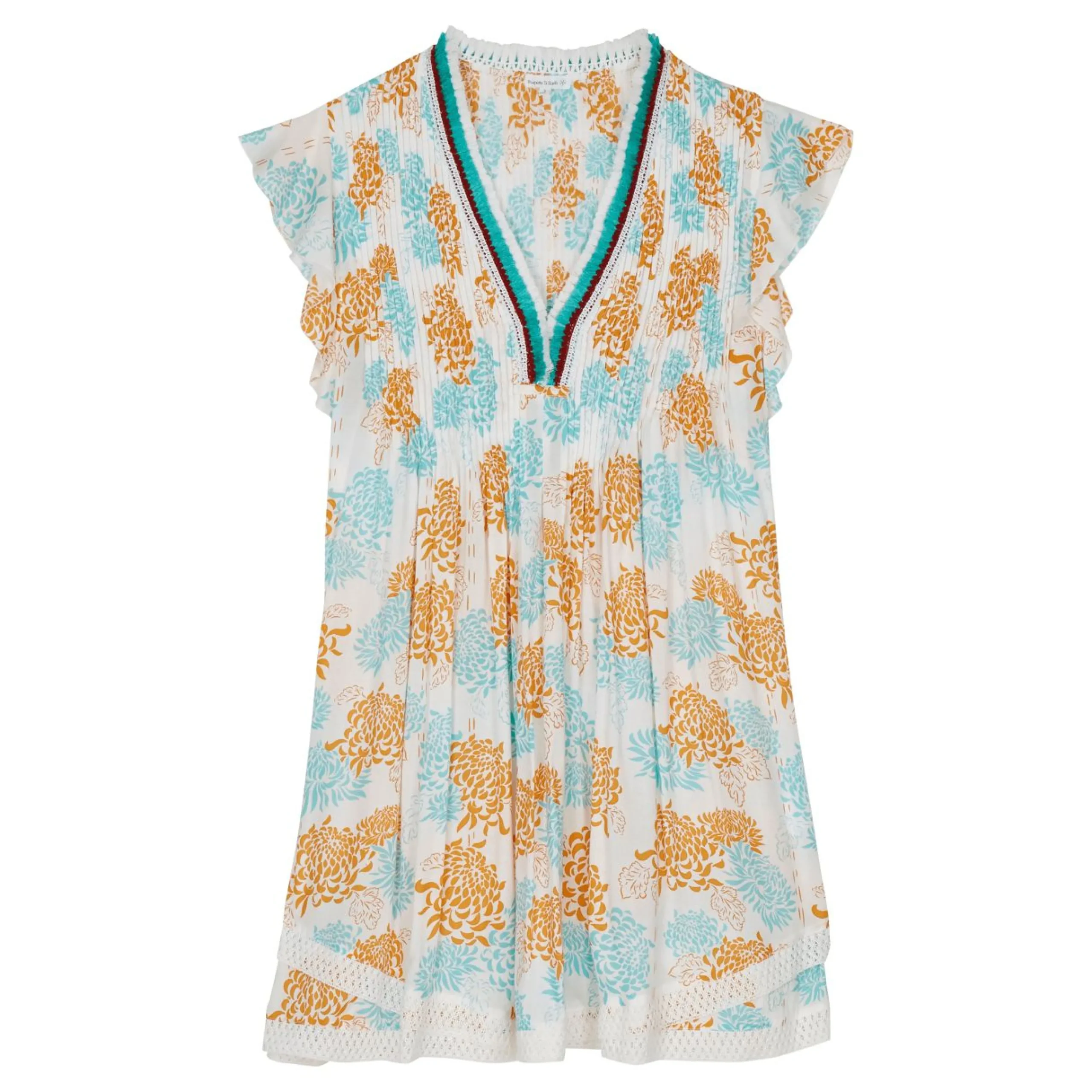 Femme Vilebrequin Robes^Mini Robe Femme Iridescent Flowers Of Joy- X Poupette St Barth
