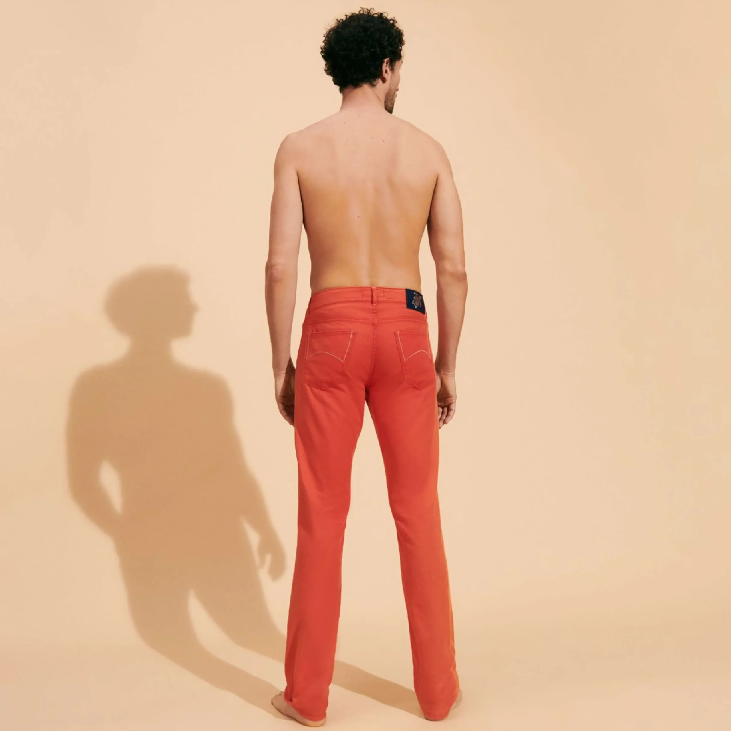 Homme Vilebrequin Pantalons^Pantalon 5 Poches En Lin Et Coton Homme Uni