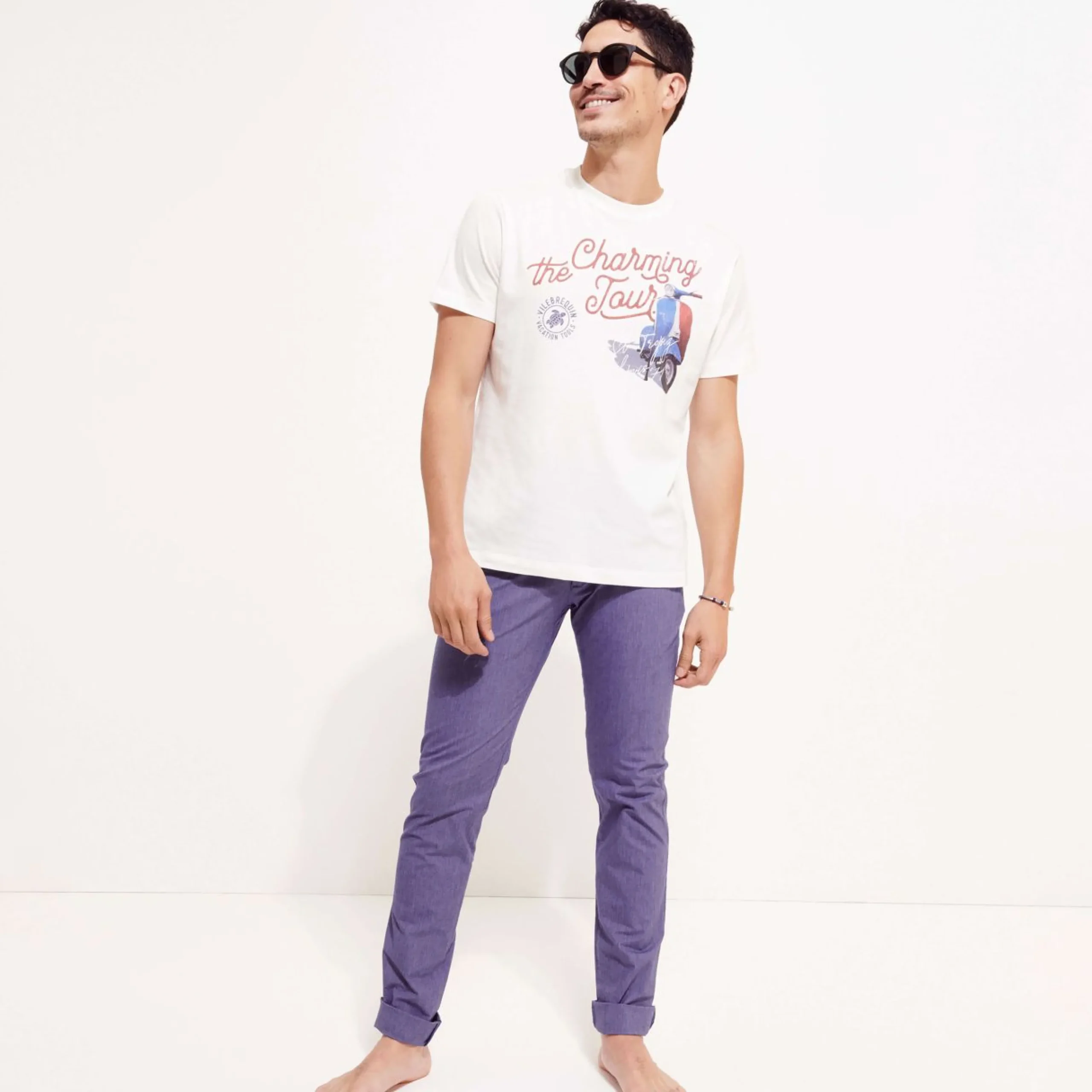 Homme Vilebrequin Pantalons^Pantalon Chino Homme Imprime Micro Stripes