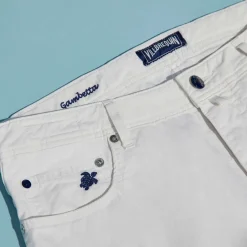 Homme Vilebrequin Pantalons^Pantalon En Gabardine 5 Poches Homme Imprime Micro Turtles Corrosion