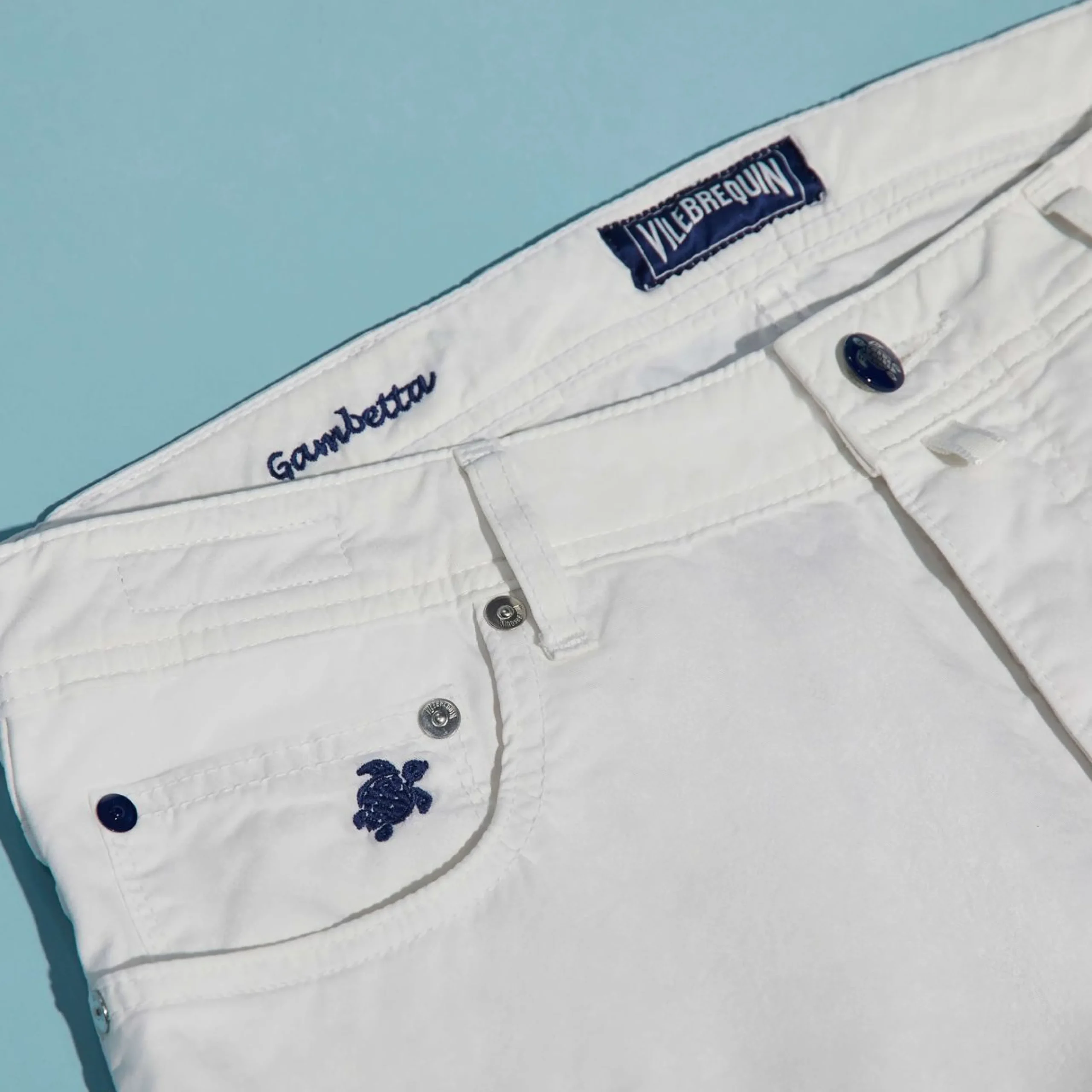 Homme Vilebrequin Pantalons^Pantalon En Gabardine 5 Poches Homme Imprime Micro Turtles Corrosion