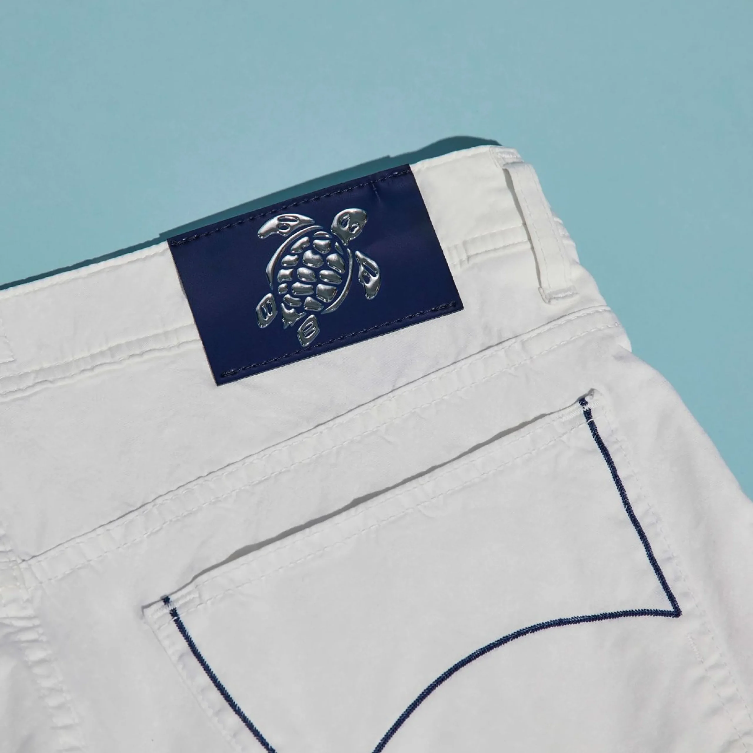 Homme Vilebrequin Pantalons^Pantalon En Gabardine 5 Poches Homme Imprime Micro Turtles Corrosion