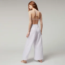 Femme Vilebrequin Pantalons^Pantalon En Lin Blanc Femme- X Angelo Tarlazzi