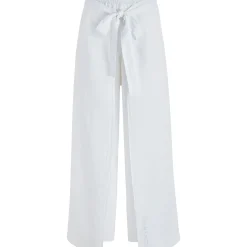 Femme Vilebrequin Pantalons^Pantalon En Lin Blanc Femme- X Angelo Tarlazzi