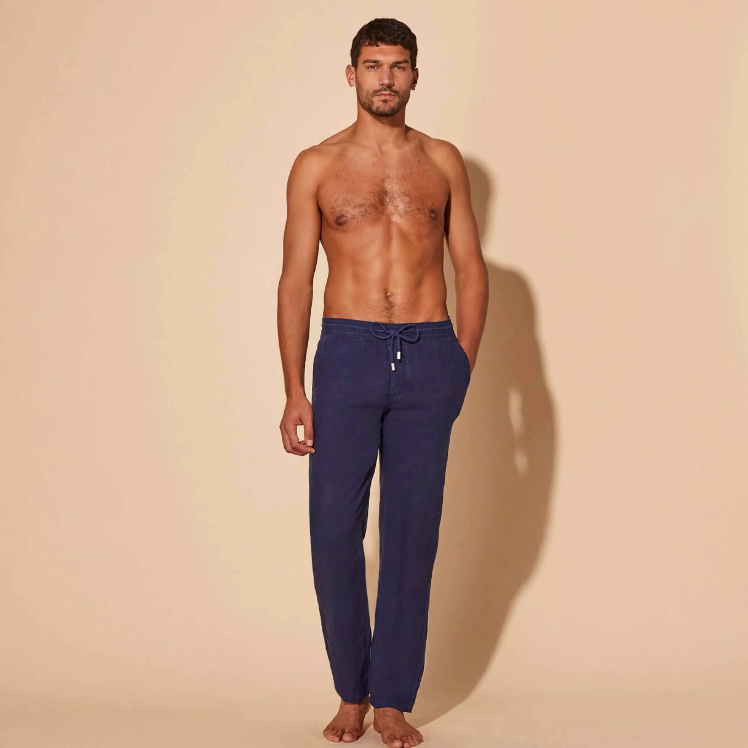 Homme Vilebrequin Pantalons^Pantalon En Lin Homme Uni