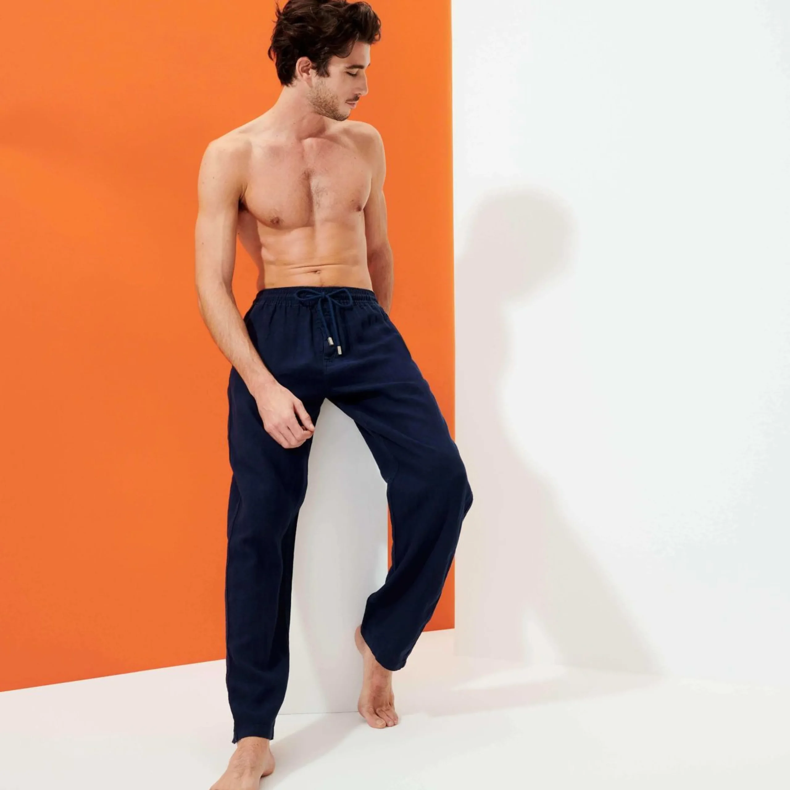 Homme Vilebrequin Pantalons^Pantalon En Lin Homme Uni