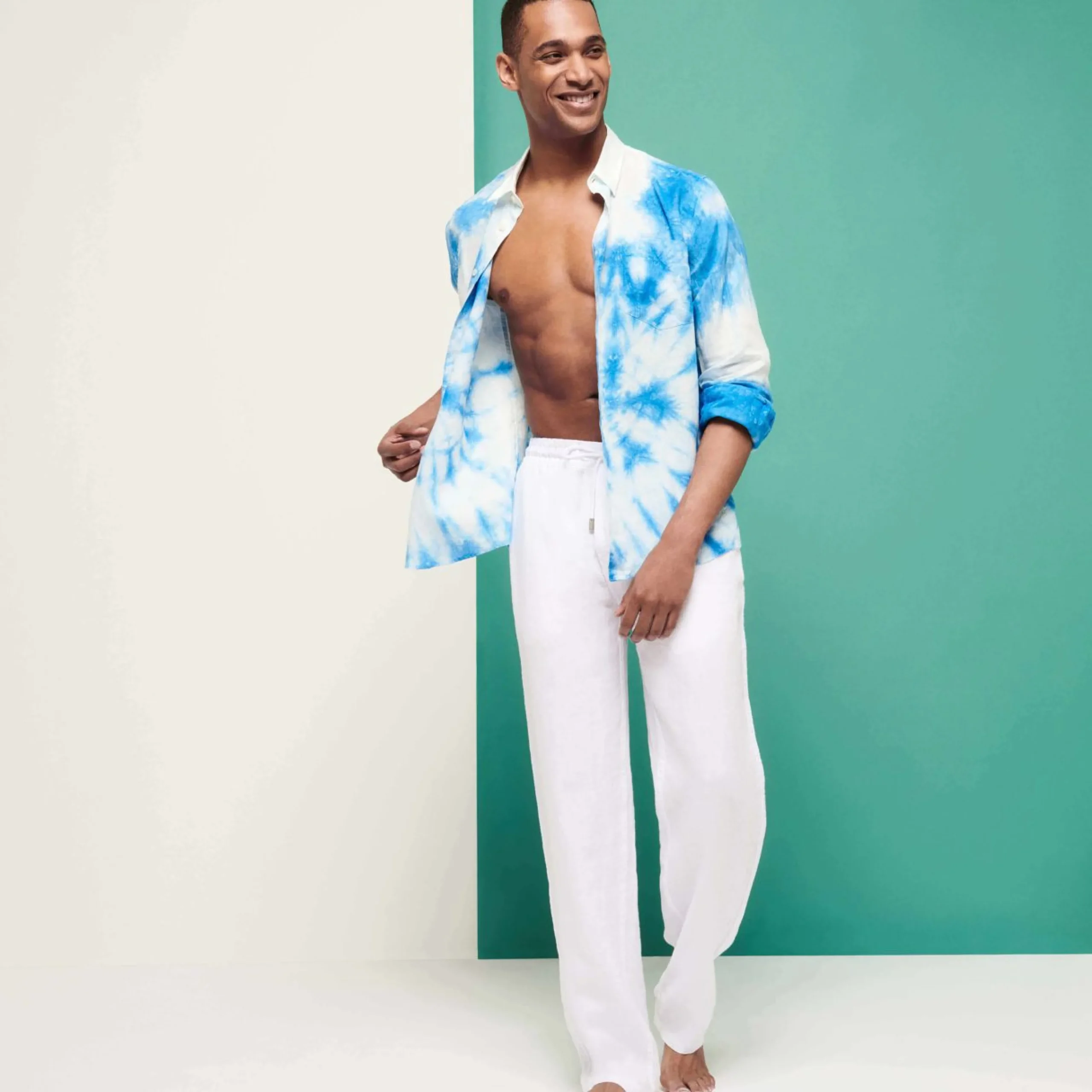 Homme Vilebrequin Pantalons^Pantalon En Lin Homme Uni