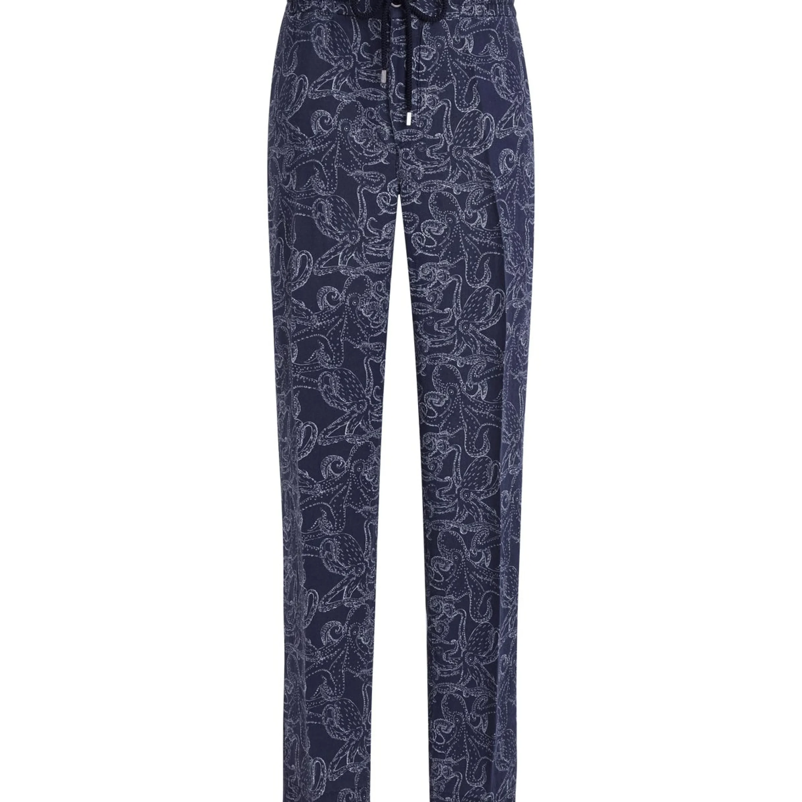 Homme Vilebrequin Pantalons^Pantalon En Lin Imprime Poulpes Bicolores