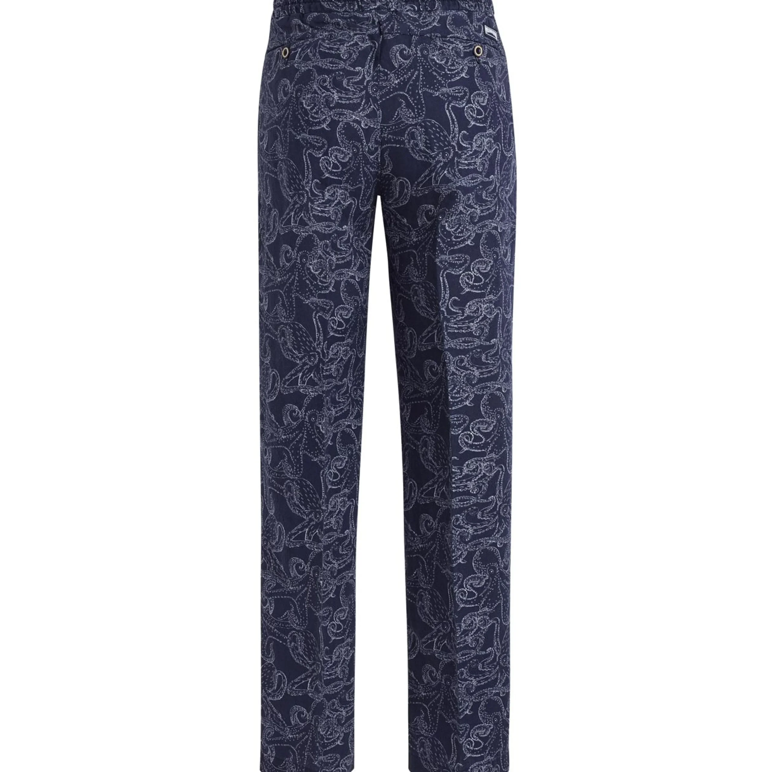 Homme Vilebrequin Pantalons^Pantalon En Lin Imprime Poulpes Bicolores