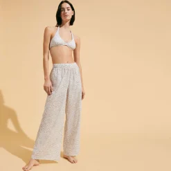 Femme Vilebrequin Pantalons^Pantalon En Voile De Coton Femme Dentelles