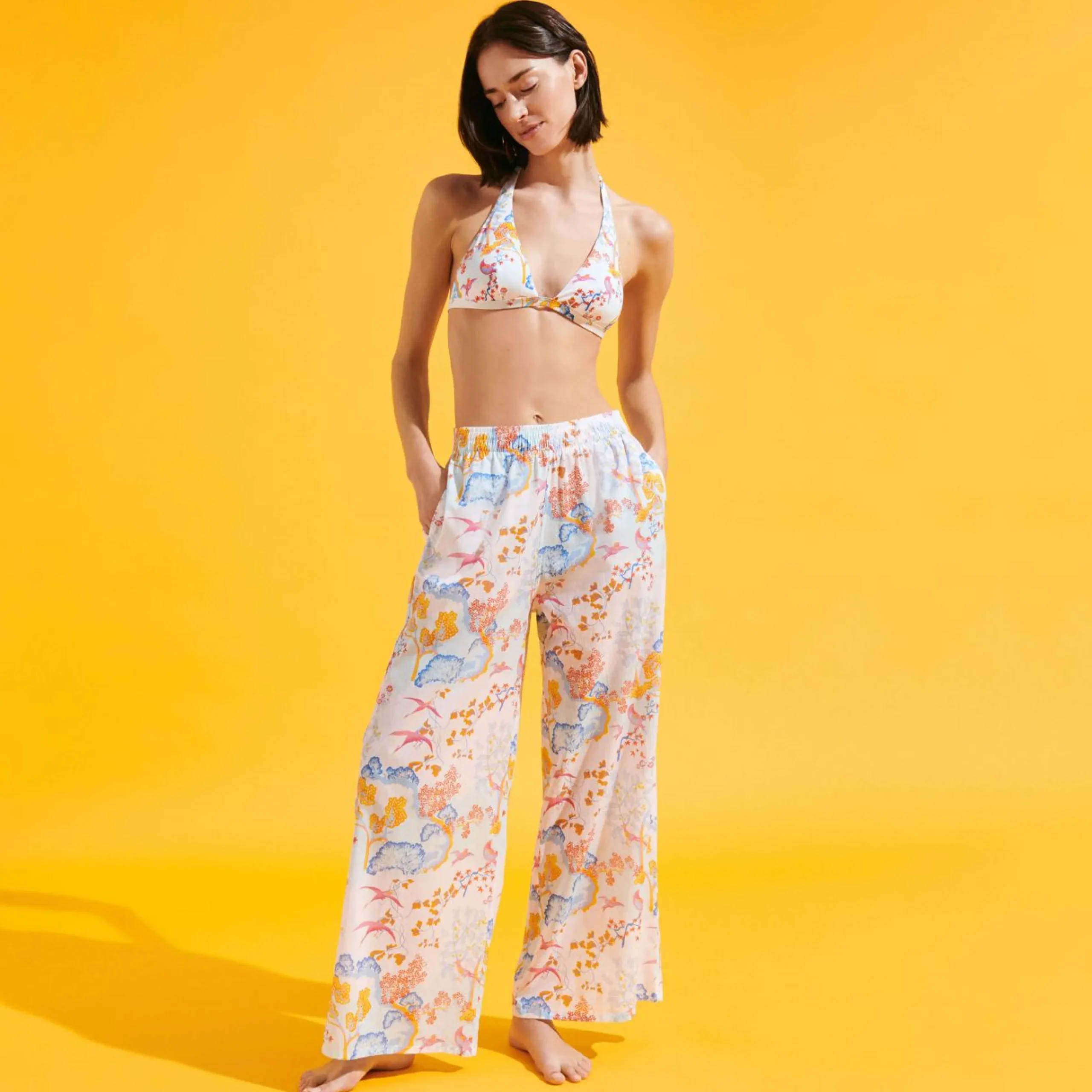 Femme Vilebrequin Pantalons^Pantalon Femme En Voile De Coton Peaceful Trees