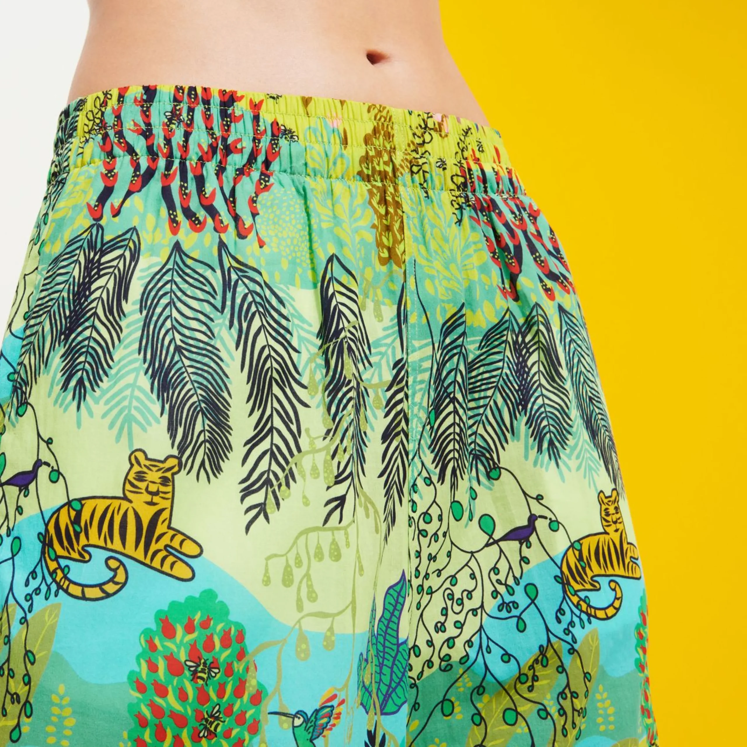 Femme Vilebrequin Pantalons^Pantalon Large En Coton Femme Jungle Rousseau