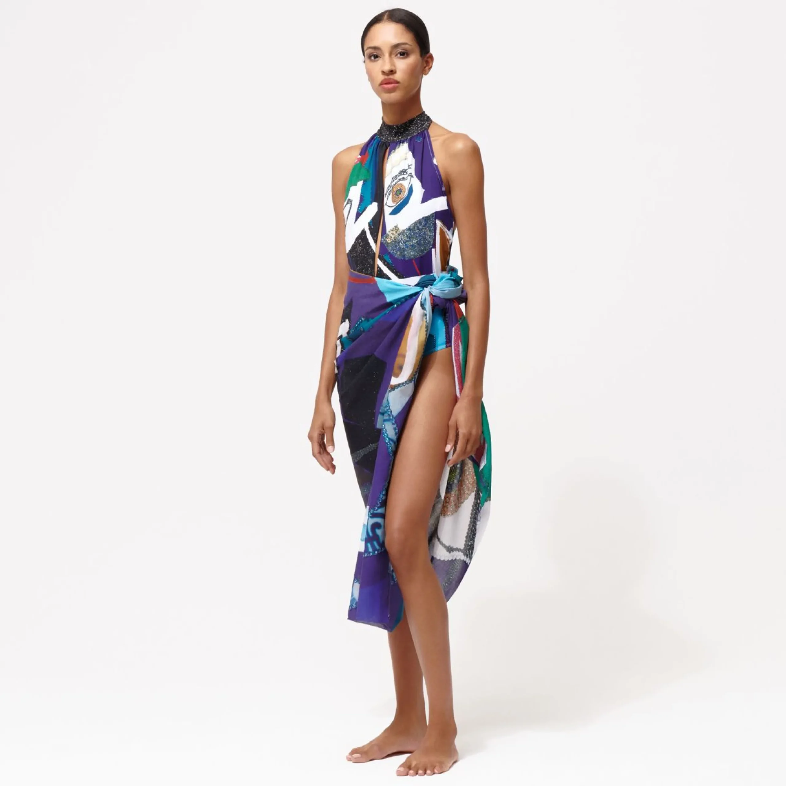 Femme Vilebrequin Serviettes De Plage Et Pareos^Pareo En Voile De Coton Envoutement - X Deux Femmes Noires