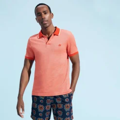 Homme Vilebrequin Polos^Polo En Coton Organique Changeant Homme Uni