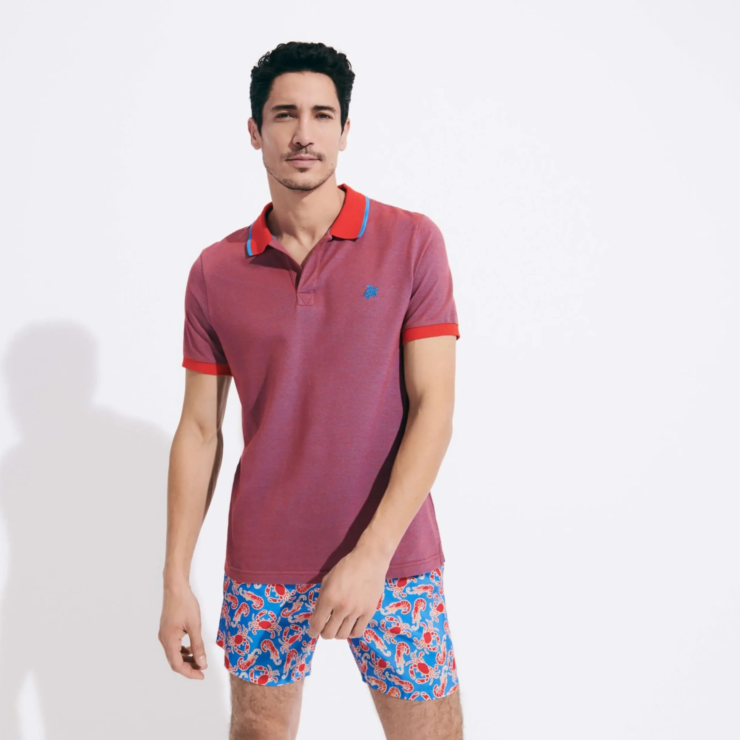 Homme Vilebrequin Polos^Polo En Coton Organique Changeant Homme Uni