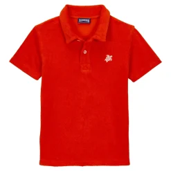 Garçon Vilebrequin Polos^Polo En Eponge Garçon Uni
