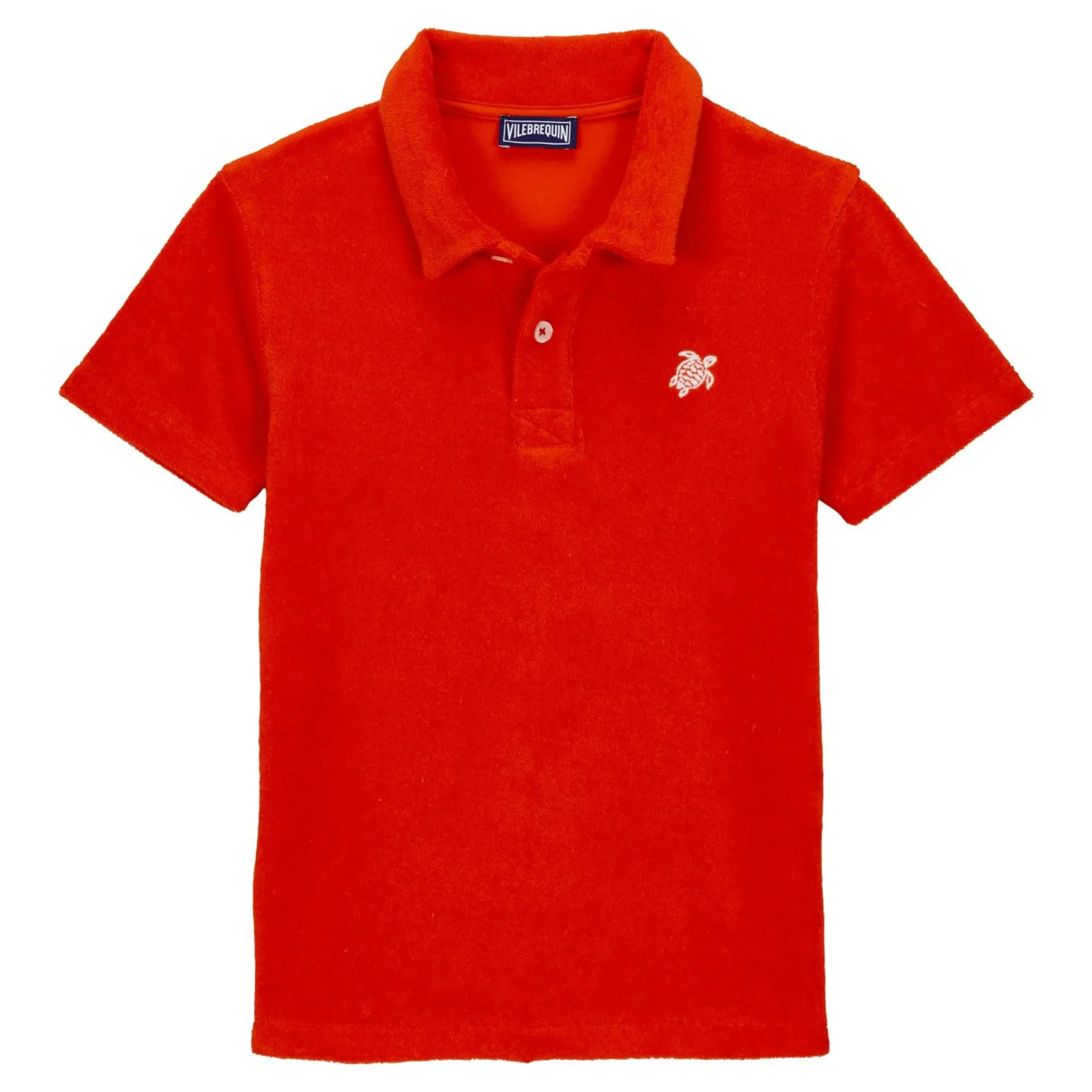Garçon Vilebrequin Polos^Polo En Eponge Garçon Uni