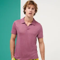 Homme Vilebrequin Polos^Polo En Jersey De Lin Homme Uni