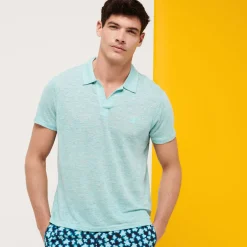Homme Vilebrequin Polos^Polo En Jersey De Lin Homme Uni