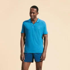Homme Vilebrequin Polos^Polo En Jersey De Lin Homme Uni