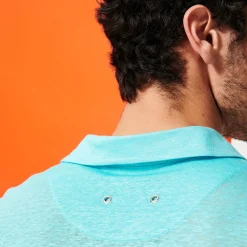 Homme Vilebrequin Polos^Polo En Jersey De Lin Homme Uni