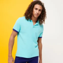 Homme Vilebrequin Polos^Polo En Pique De Coton Homme Uni