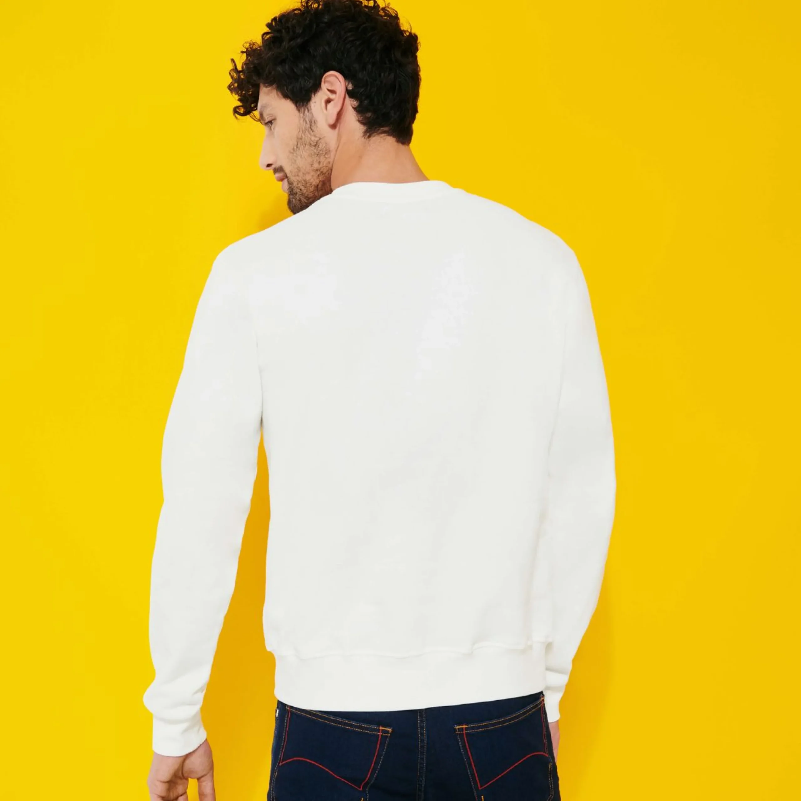 Homme Vilebrequin Sweats^Pull Col Rond En Coton Logo Eponge Homme