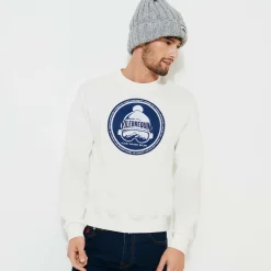 Homme Vilebrequin Sweats^Pull Col Rond En Coton Logo Eponge Homme