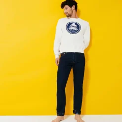 Homme Vilebrequin Sweats^Pull Col Rond En Coton Logo Eponge Homme