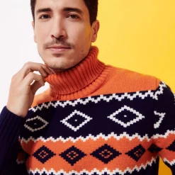 Homme Vilebrequin Pulls Et Cardigans^Pull Col Roule Laine Jacquard Homme