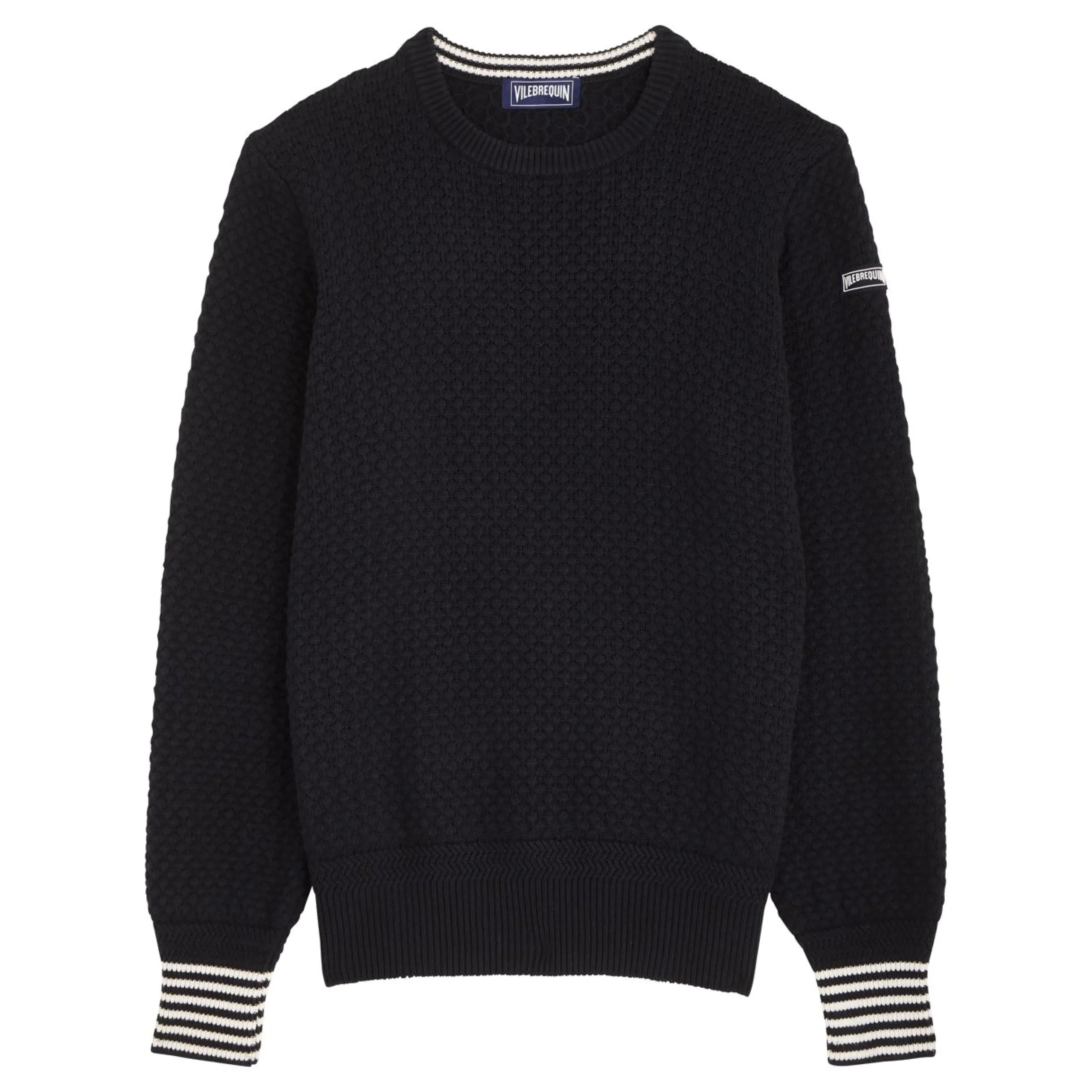Homme Vilebrequin Pulls Et Cardigans^Pull En Coton Cachemire Ras-Du-Cou Homme Uni