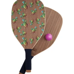 Homme Vilebrequin Accessoires Plein Air^Raquettes De Plage En Bois Tortues Rainbow Multicolor - X Kenny Scharf